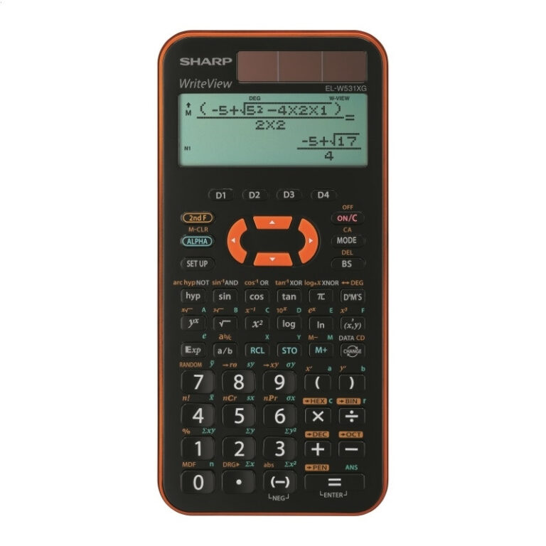 Mokslinis skaičiuotuvas Sharp EL-W531XGYR oranžinis