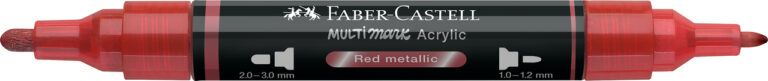 Akrilinis žymeklis Faber-Castell Multimark SP, metalinė raudona spalva 296