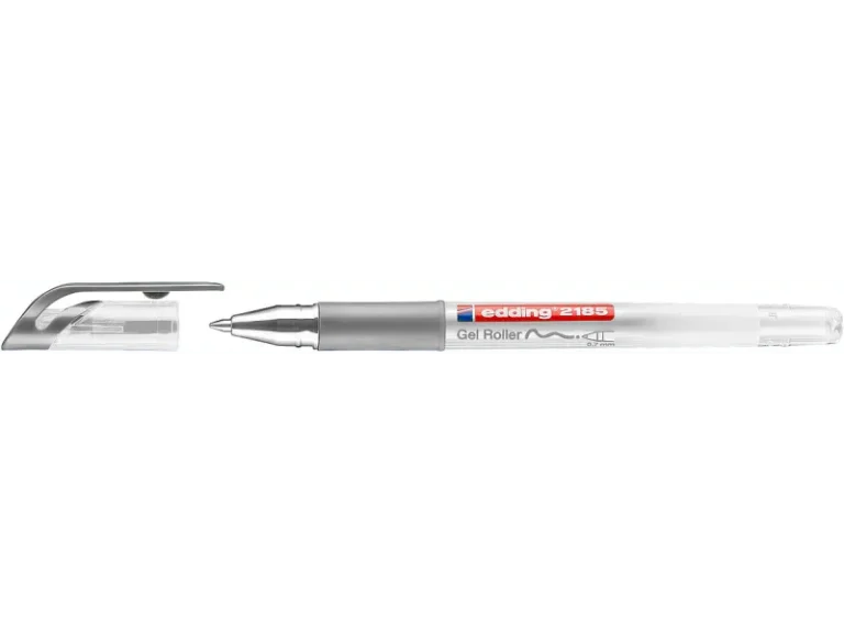 edding 2185 Gel Roller Pen, 0.7 mm, Silver