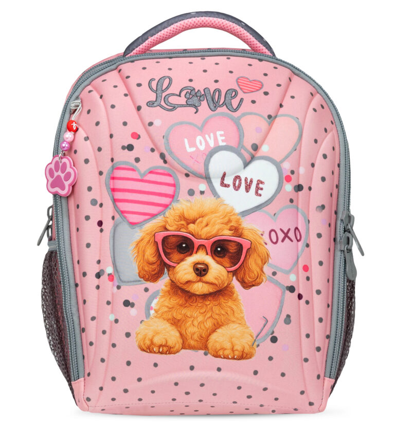 Kuprinė Belmil 338-82 Pink Heart Puppy