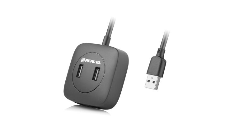 USB šakotuvas REAL-EL HQ-177 juodos spalvos