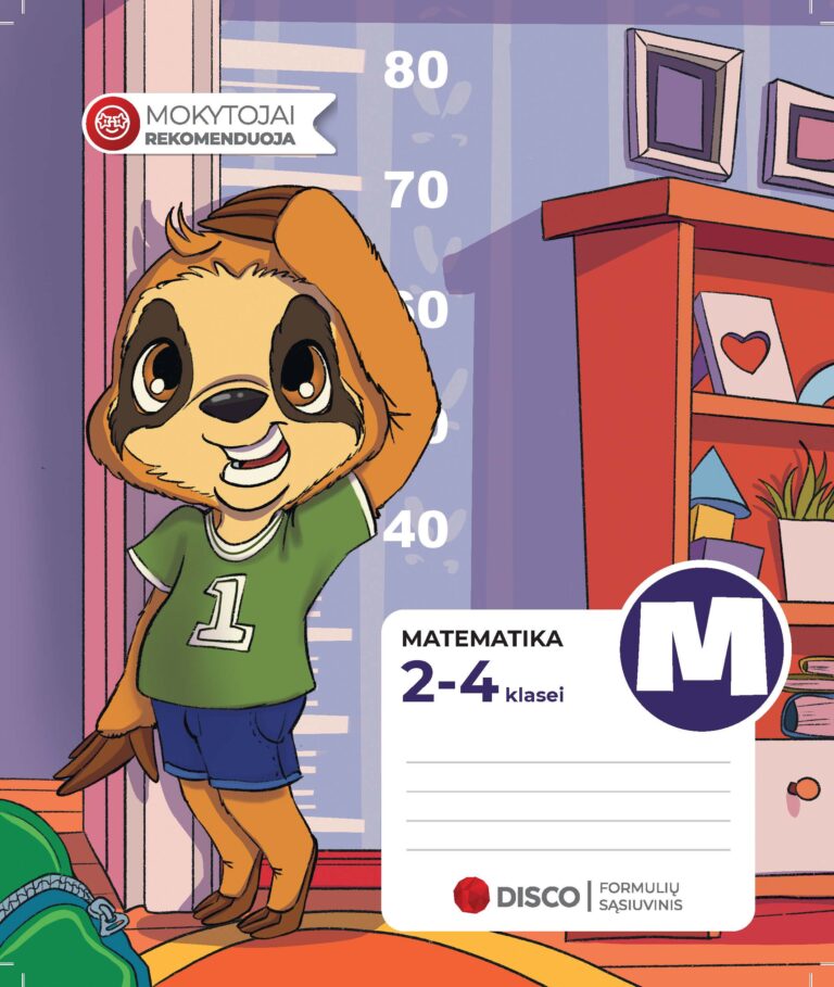 Formulių sąsiuvinis pradinukams (2-4 klasės), Matematika, 14 lapų, langeliais