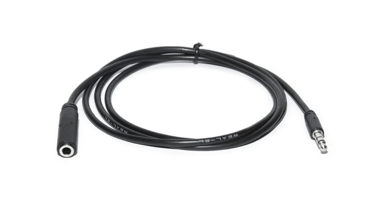 Garso kabelis REAL-EL Audio Pro 3,5 mm (vyriškas) – 3,5 mm (moteriškas), 1 m, juodas