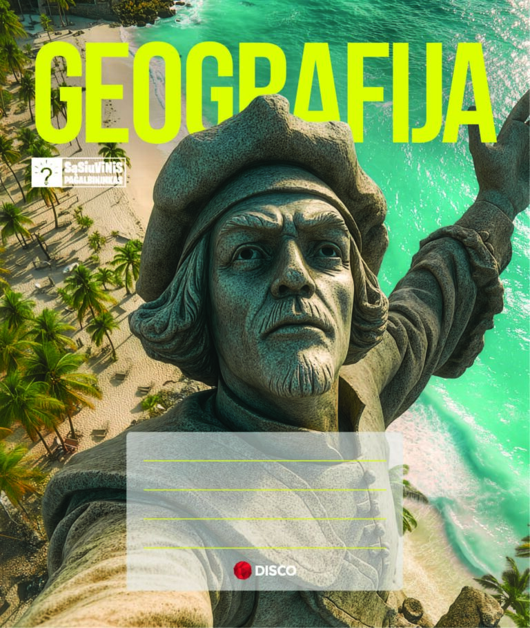 Sąsiuvinis pagalbininkas geografijai, 32 lapų, langeliais