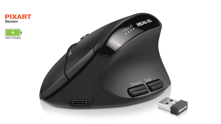 Kompiuterio pelė REAL-EL RM-490W Ergonomiška