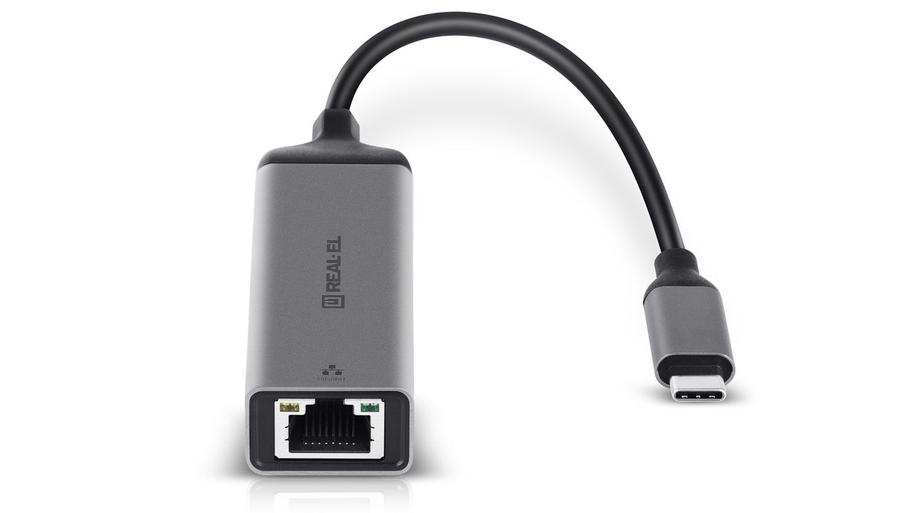 Adapteris REAL-EL CE-150 pilkas (kosminė pilka), Gigabit Ethernet