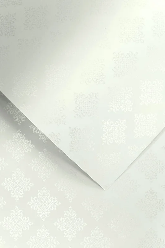 Dekoratyvinis kartonas Glamour white ( 20 vnt.)