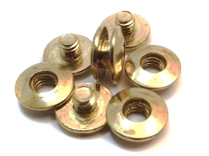 Book screws 2 mm, green. (100 sets), brass