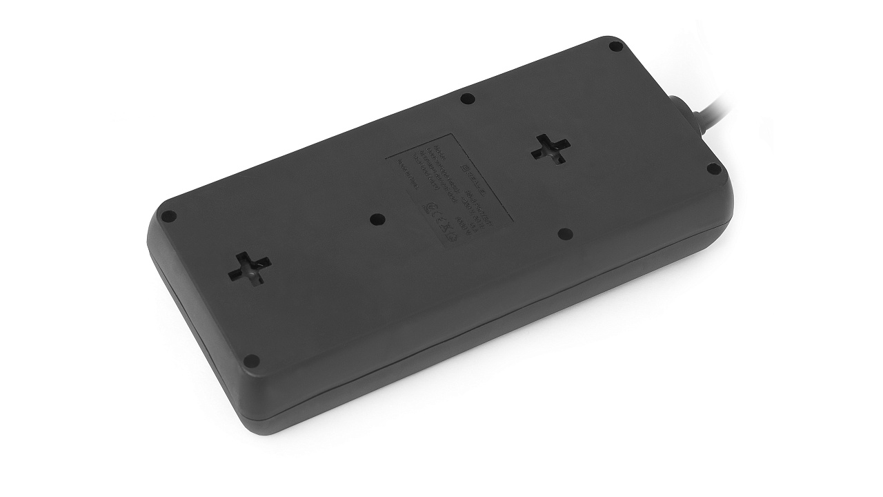 Juodo REAL-EL RS-8 Protect prailgintuvo apačia su tvirtinimo angomis