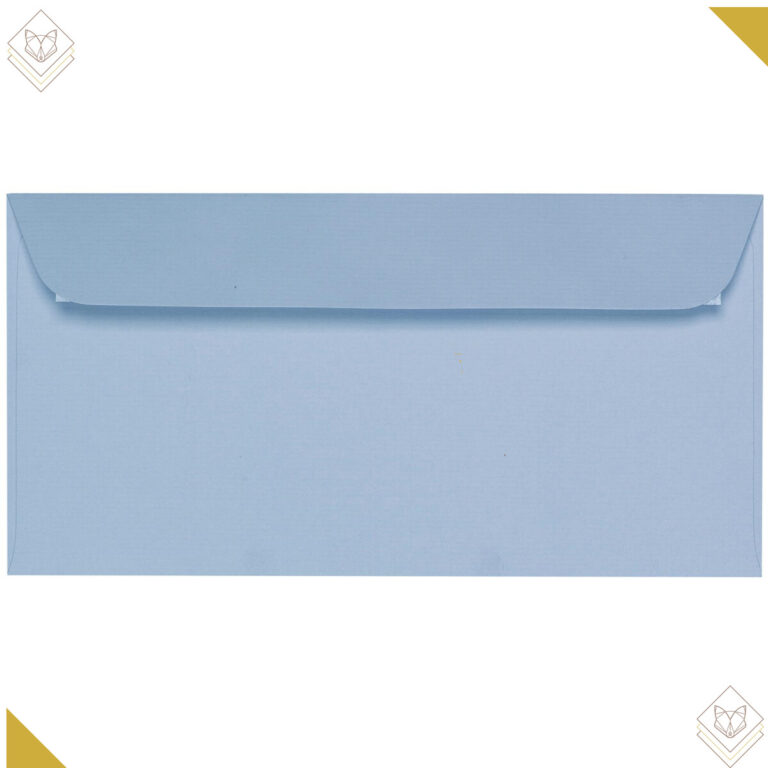 Dekoratyvinis vokas Paper Poetry C65, 114x224mm, 100g, pastelinės mėlynos spalvos, 1vnt