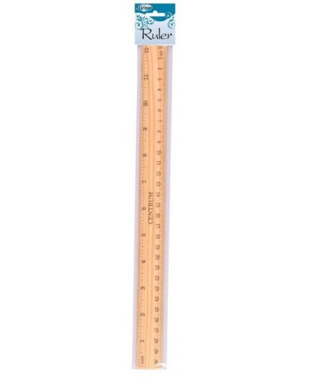 *Liniuotė Centrum, 30cm, medinė