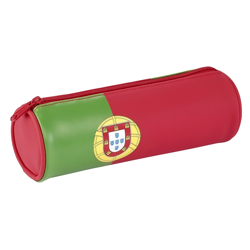 Raudonas ir žalias apvalus Viquel World penalas su Portugalijos herbu ir užtrauktuku