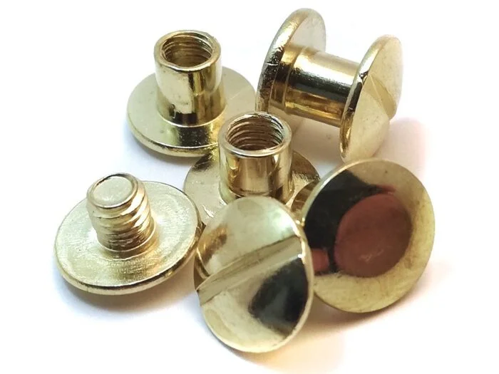 Book screws 5 mm, green. (100 sets), brass