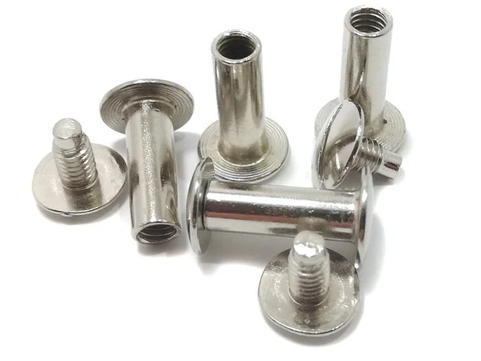 Book screws 12 mm, nick. (100 sets), nickel-plated