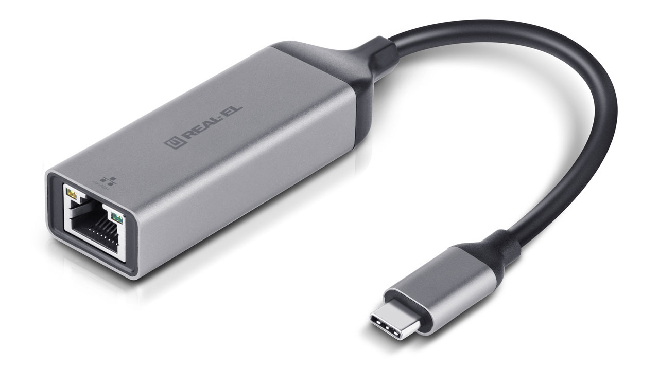 Adapteris REAL-EL CE-150 pilkas (kosminė pilka), Gigabit Ethernet