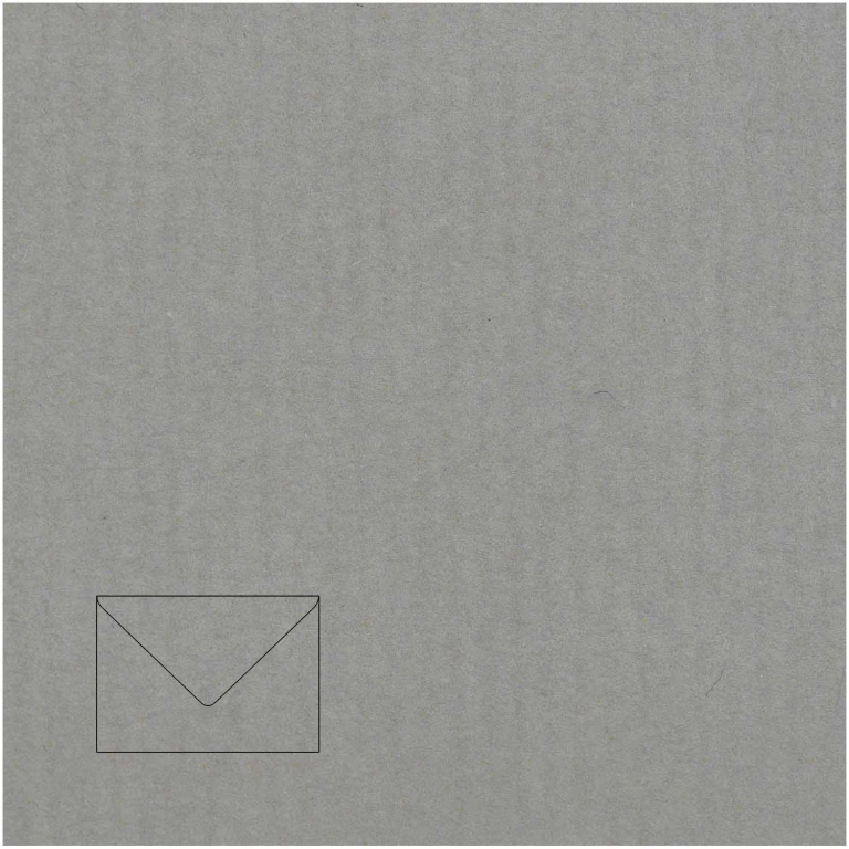 Dekoratyvinis vokas Paper Poetry C7, 110x75mm, 100g, pilkos spalvos, 1vnt