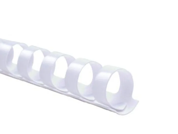 Plastikinė įrišimo spiralė 8 mm (100 vnt), balta