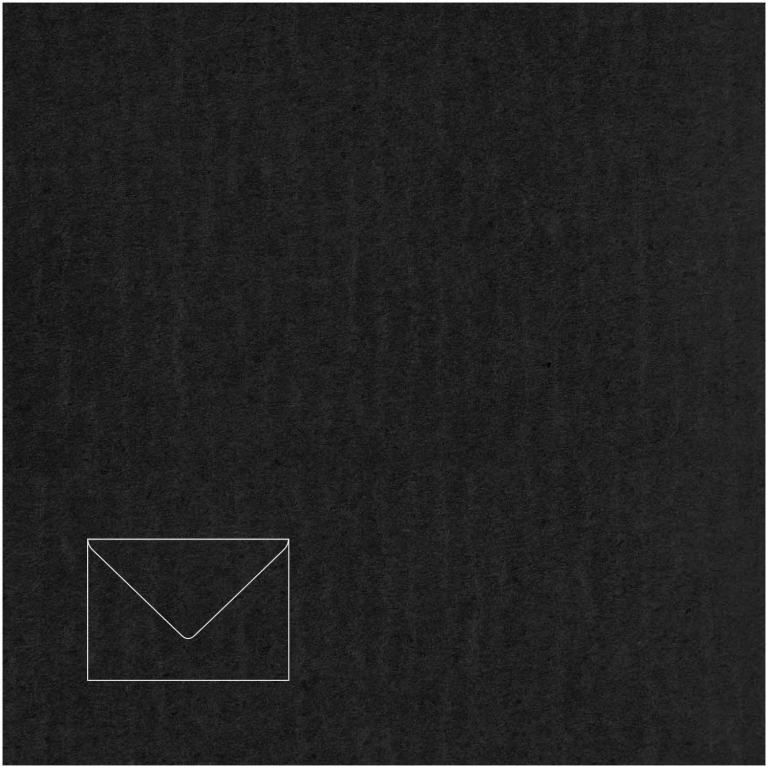 Dekoratyvinis vokas Paper Poetry C7, 110x75mm, 100g, juodos spalvos, 1vnt