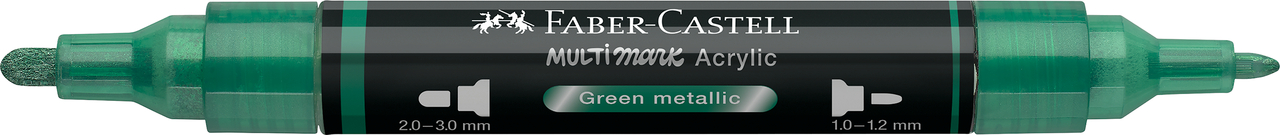 Akrilinis žymeklis Faber-Castell Multimark SP, metalinė žalia spalva 295