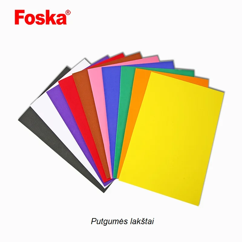 Putgumės lakštų rinkinys color mix A4, 2mm