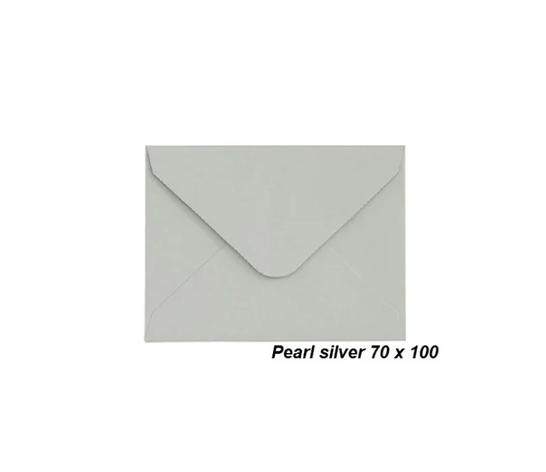 Dekoratyviniai vokai Pearl 70 x 100 silver (10)