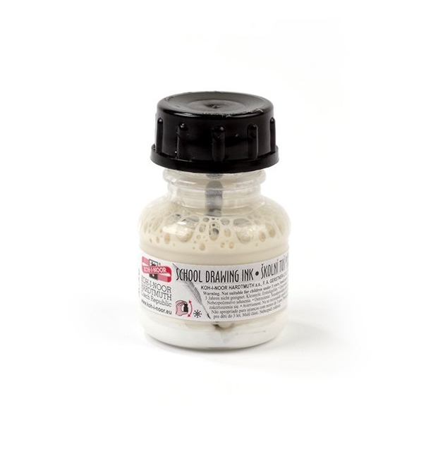 Tušas braižybai Koh-I-Noor, 20 ml, baltos spalvos