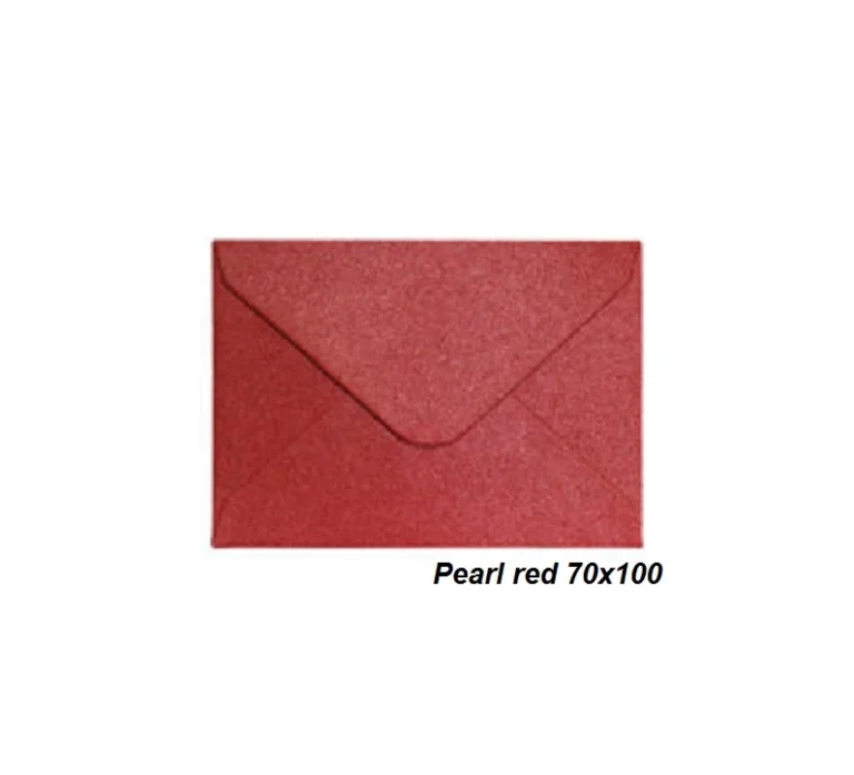 Dekoratyviniai vokai Pearl 70 x 100 red (10)