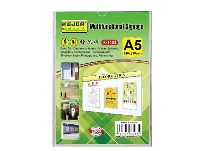 Multifunctional information frame, A5, transparent