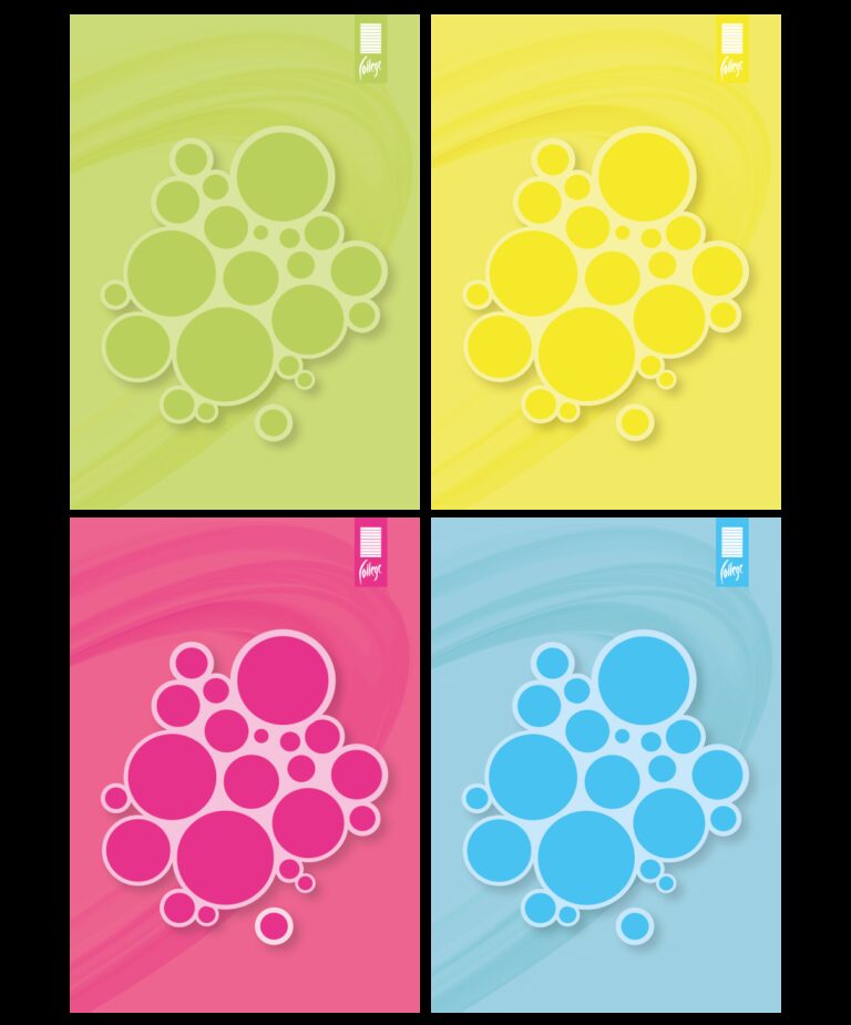Bloknotas College Circles, A6, 50 lapų, langeliais, klijuotas viršuje