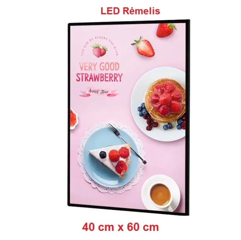 LED frame 400 x 600 mm, black