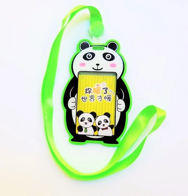 Vardinės kortelės dėklas Panda, žalias