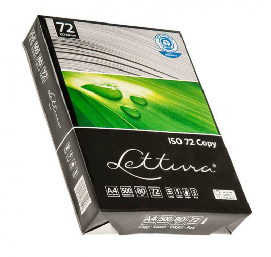 Biuro popierius Lettura 72, A4, 80 g, 500 lapų, ekologiškas