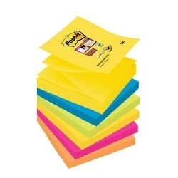 Lipnūs lapeliai 3M Post-it Super Sticky Rio, 76 x 76 mm, 6 vnt./pak.