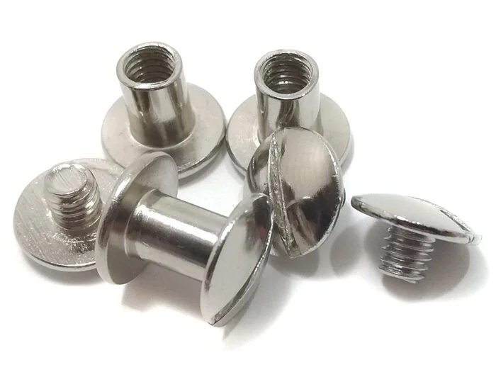 Book screws 7 mm, nick. (100 sets), nickel-plated