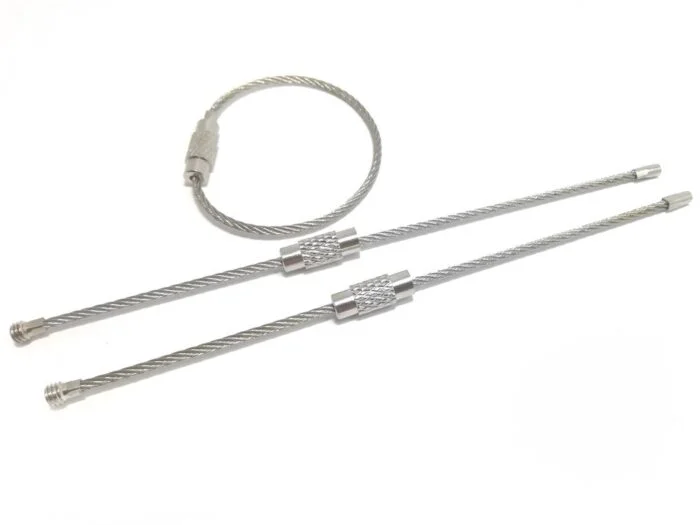 Looped rings 150 mm (10 pcs.), silver