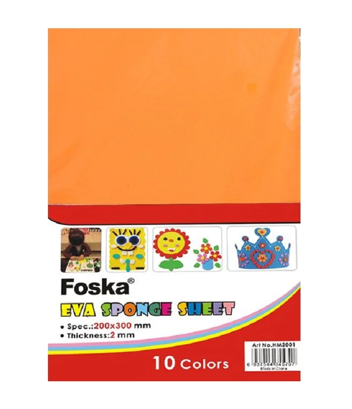Putgumės lakštų rinkinys color mix A4, 2mm
