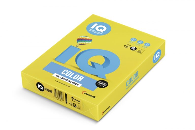 Spalvotas biuro popierius IQ A4/160g/250L IG50 rapso geltonos spalvos