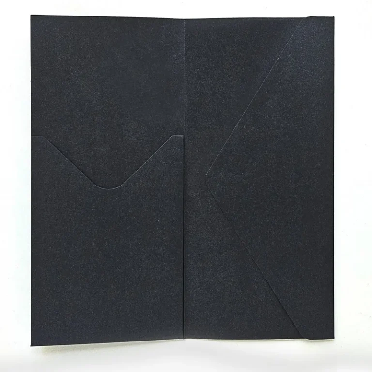 Dekoratyviniai vokai Pearl DL su kišenėle, black (5)