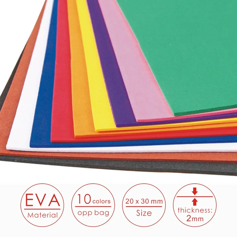 Putgumės lakštų rinkinys color mix A4, 2mm