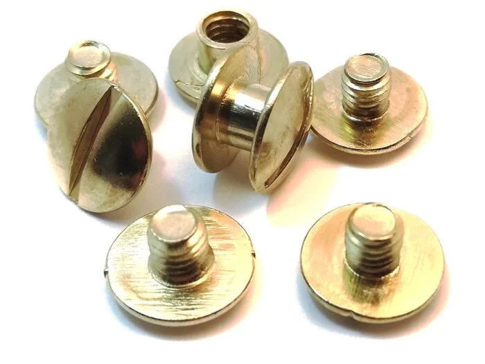 Book screws 3.5 mm, green. (100 sets), brass