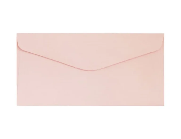 Dekoratyviniai vokai Gladki DL powder pink (10)
