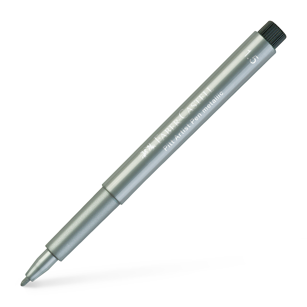 Sidabrinis Faber-Castell PITT Artist Pen Metallic rašiklis su 1,5 mm galiuku
