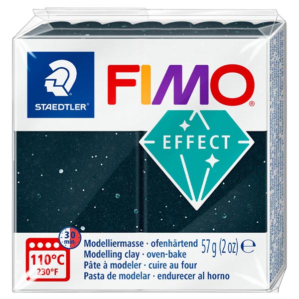 Modelinas FIMO Effect, 57 g, žėrinčio juodo granito spalvos