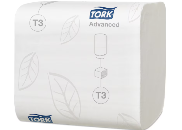 Tualetinis popierius Tork Advanced T3, 114271, 2 sluoksniai, 242 lapelių, baltos spalvos, 1 vnt