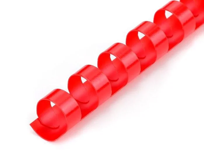 Plastikinė įrišimo spiralė 8 mm (100 vnt), raudona