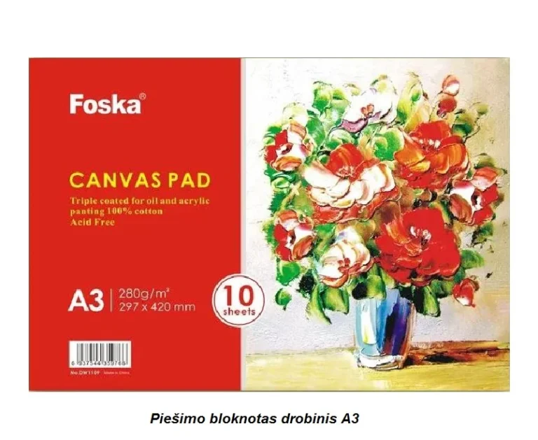 Drawing pad, canvas, A3