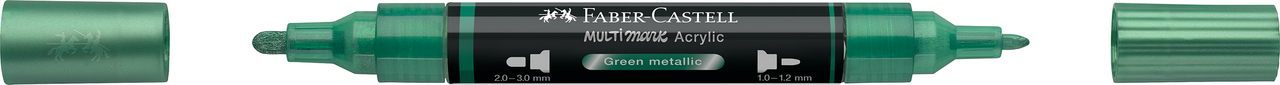 Akrilinis žymeklis Faber-Castell Multimark SP, metalinė žalia spalva 295