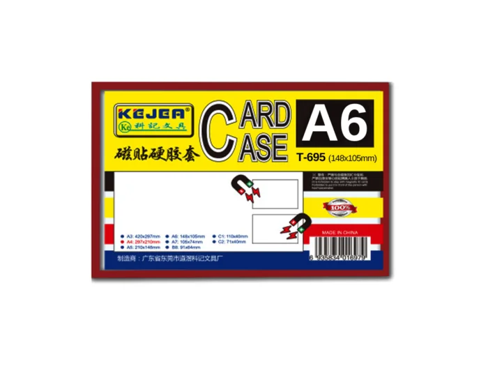 Magnetic information frame A6, red