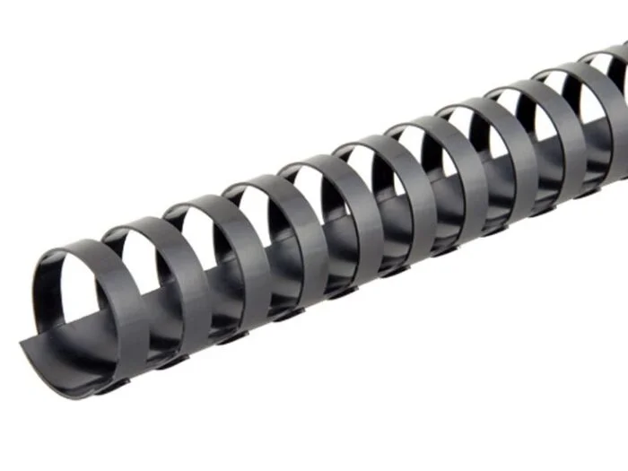 Plastikinė įrišimo spiralė 6 mm (100 vnt), juoda