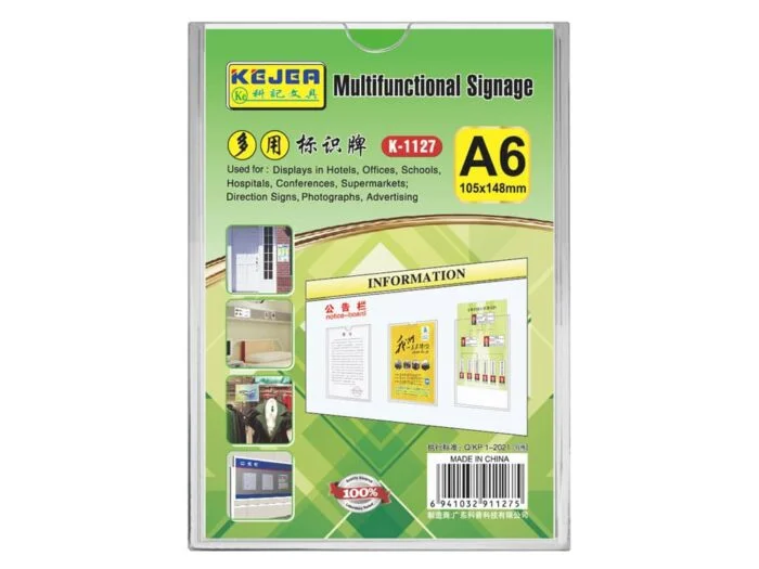 Multifunctional information frame, A6, transparent